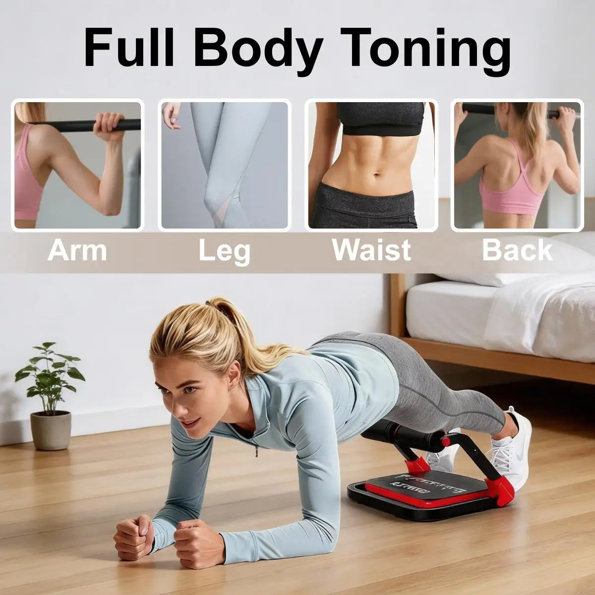 RELIFE Abdominal Trainer Abdominal Trainer for Home Device Foldable & 3 Resistance Levels Sit-up Ab Workout Machine