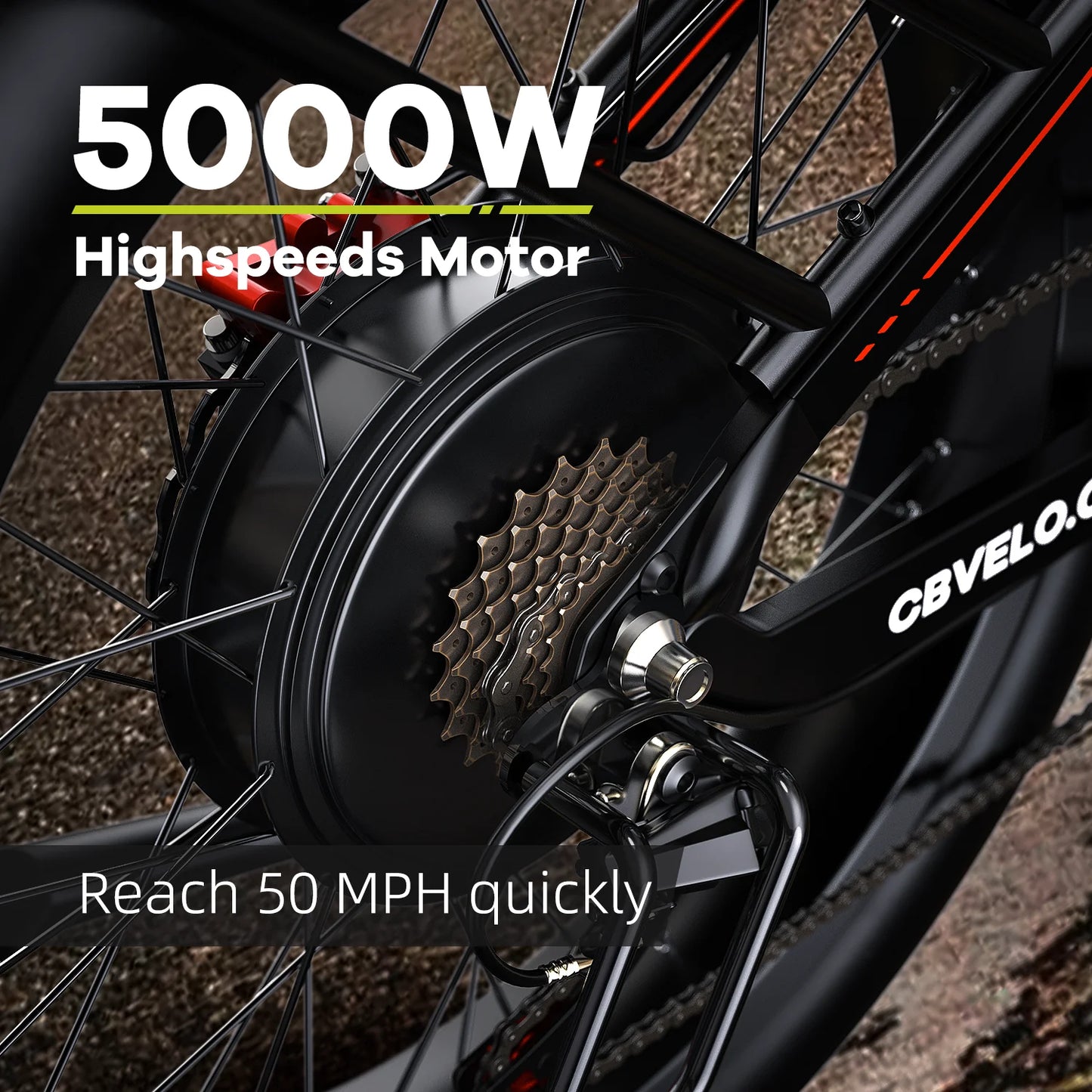 5000W Peak Electric Bike EK9 With Built In Battery And Fat Tires