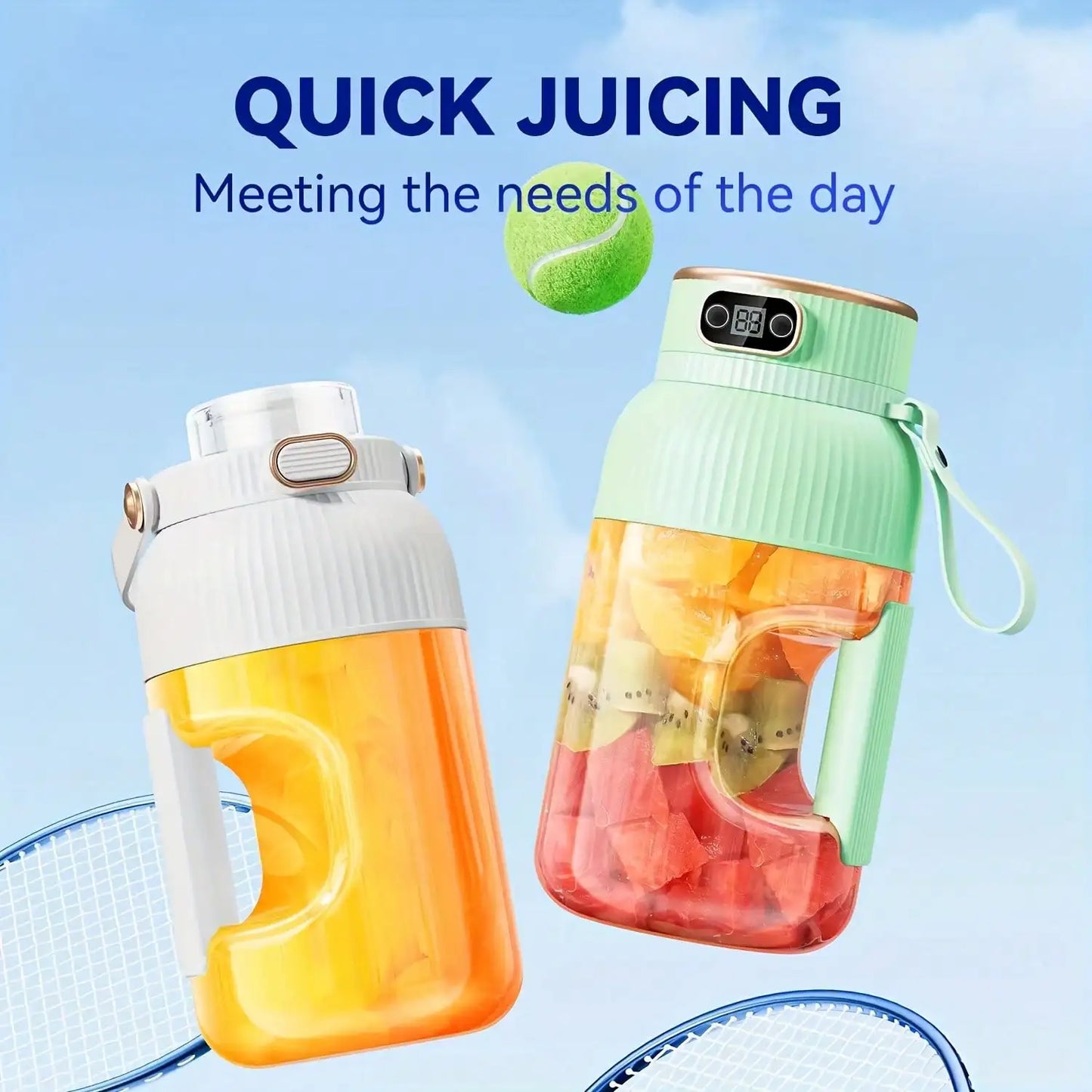 Upgrade To A 10-Blade Mini Portable Juicer, A Multi-Functional Juicer And Blender Suitable For Vegetables, Fruits And Milkshakes, A Rechargeable Juicer, A Portable Blender Suitable For Sports, Travel And Outdoor Use