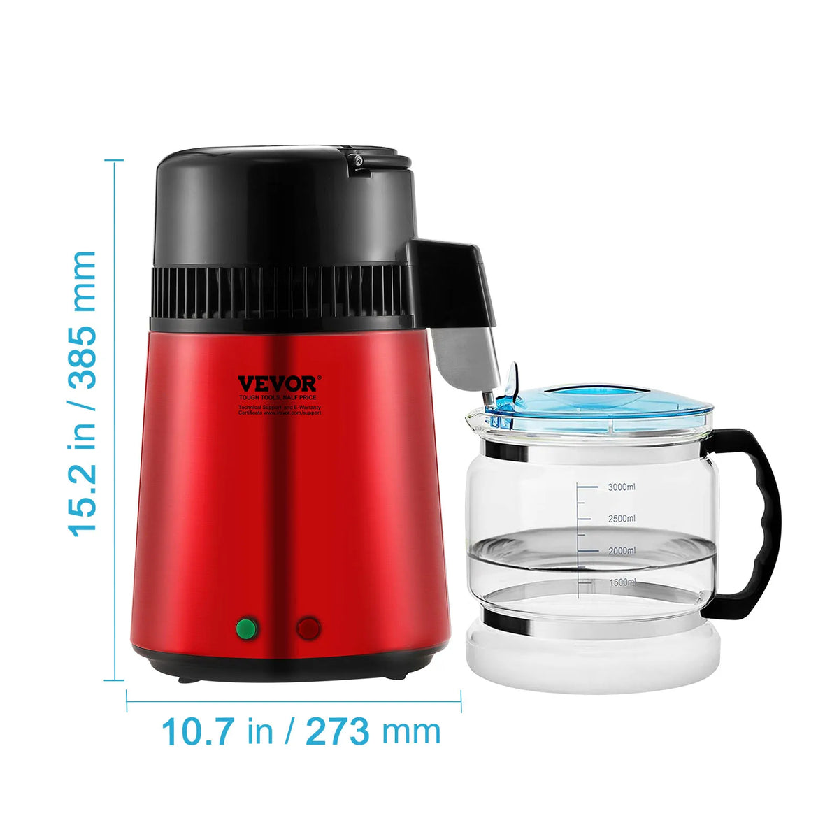 VEVOR Stainless Steel Countertop Water Distiller and Purifier