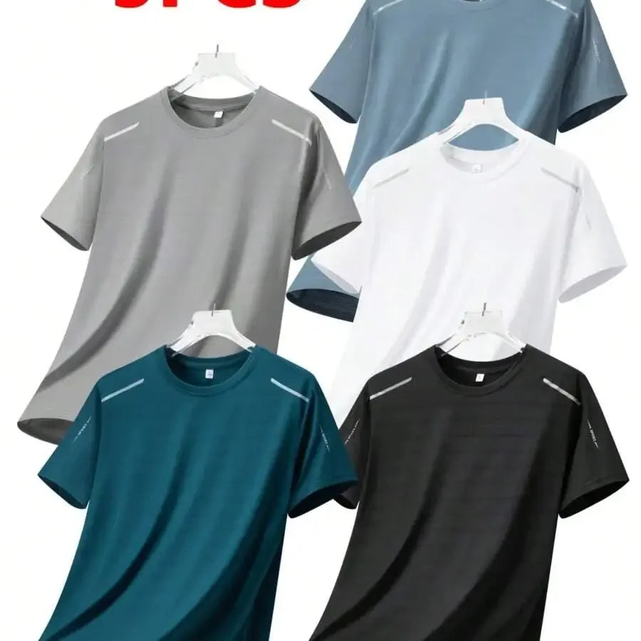 Quick Dry Breathable Athletic Shirts For Men Running Gym Training