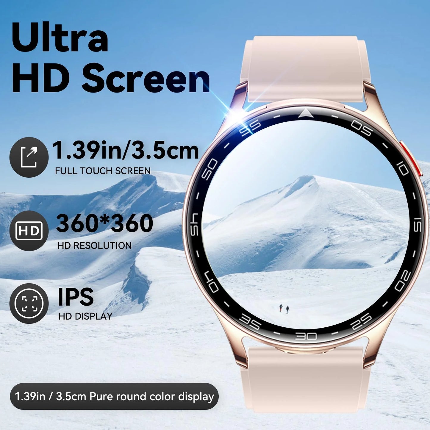 EIGIIS 2-in-1 Smart Watch With Hidden Earbuds For Women
