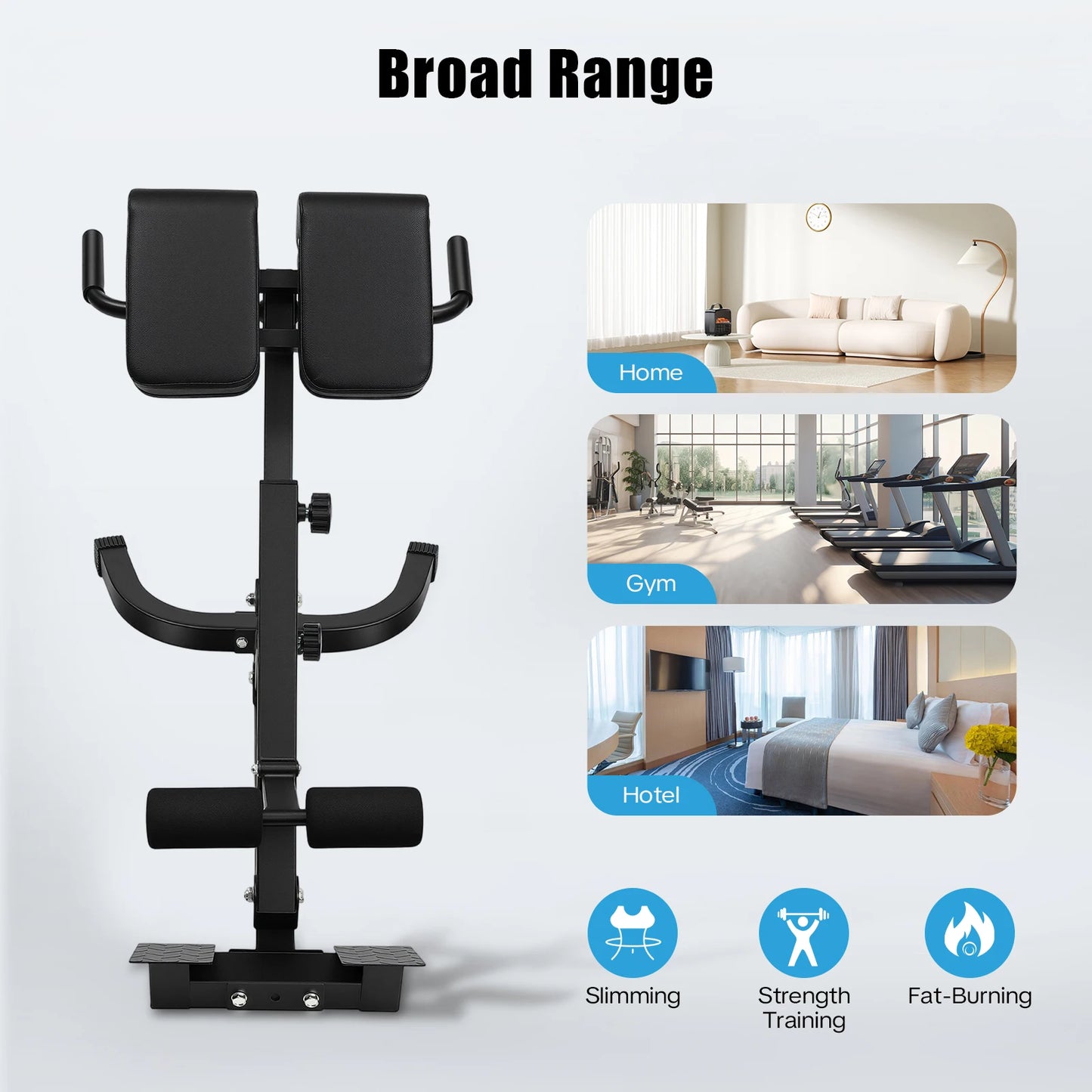 Multi-Functional Bench for Full All-in-One Body Workout – Hyper Back Extension Roman Chair Adjustable Ab Sit up Bench