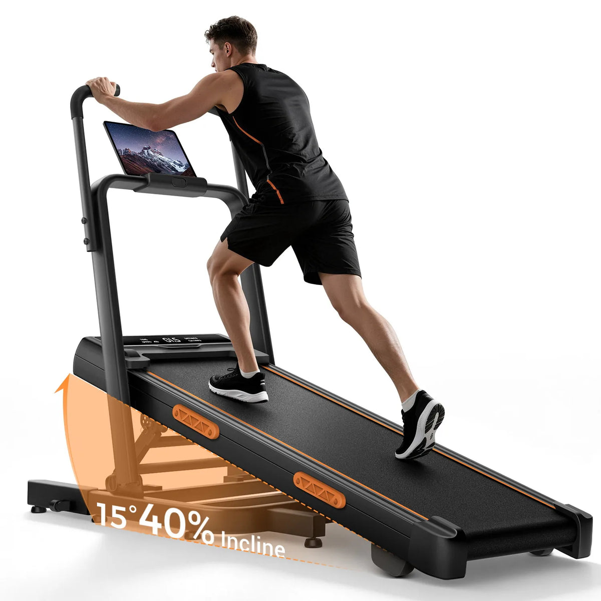UMAY Electric Folding Treadmill With LED Display For Home