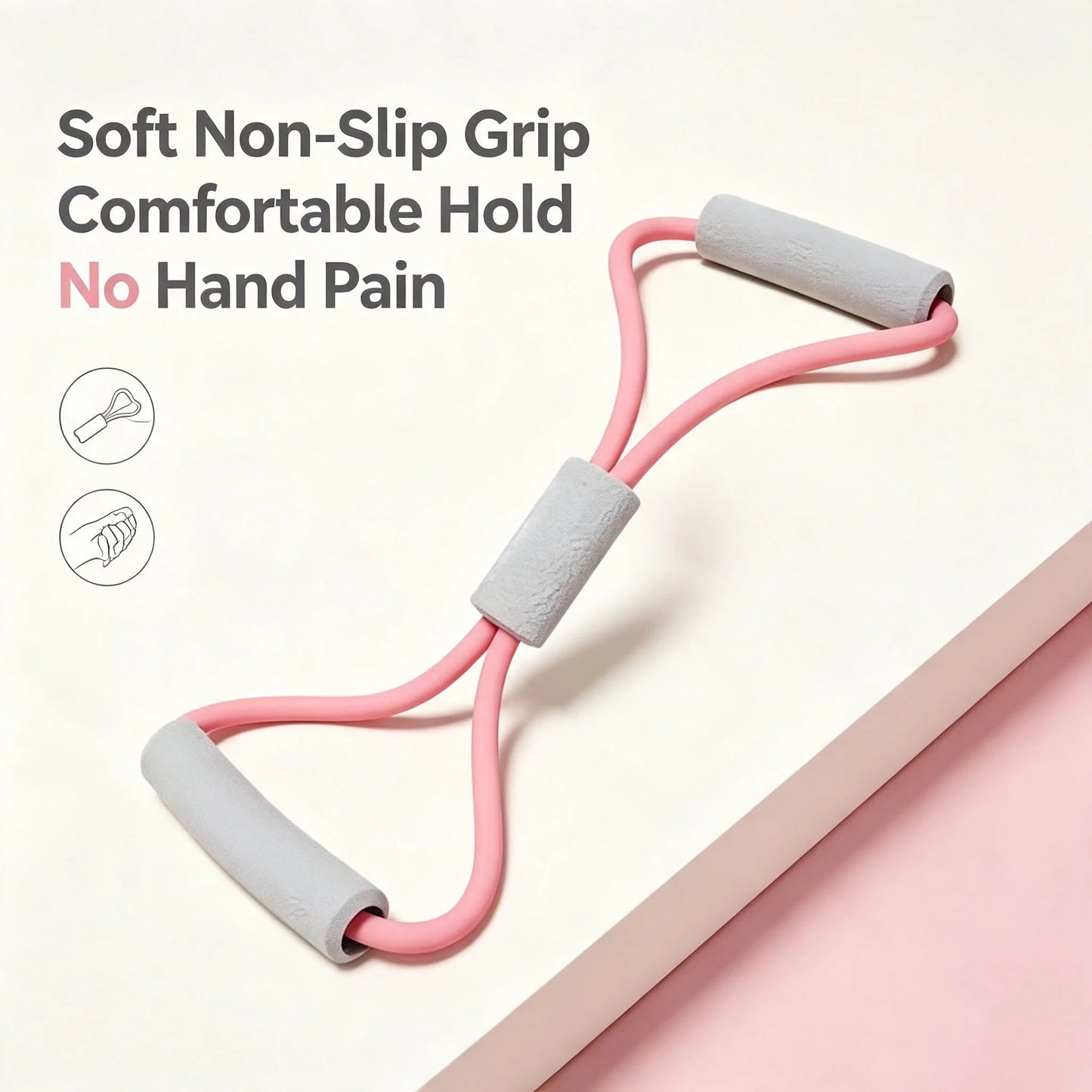 Posture Correction Hunchback Relief Back Toning Shoulder Opening Body Shaping Figure 8 Resistance Band, Soft Non-Slip Grip Durable High-Elastic Band for Home Gym Yoga Office Stretching, for Women Men Beginners Back Stretcher