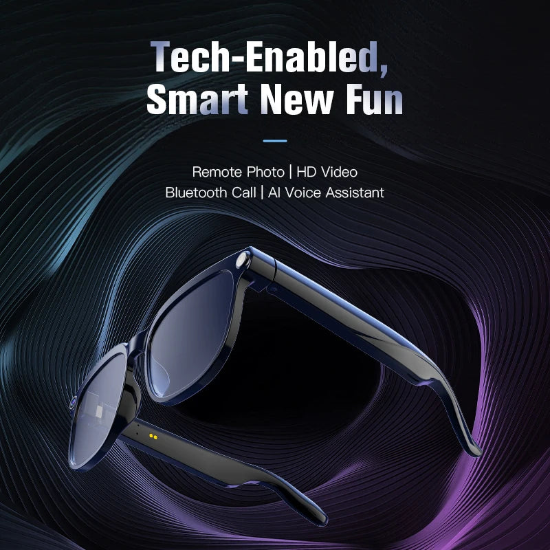 2026 New Smart Ai Glasses, A Variety Of Lenses To Choose From, Two Standard Replacement Lenses, Photo And Video Ai Glasses, 800W Pixel Ultra-Wide-Angle Camera, High-Definition Video 1080P, Photography And Camera Anti-Shake, D