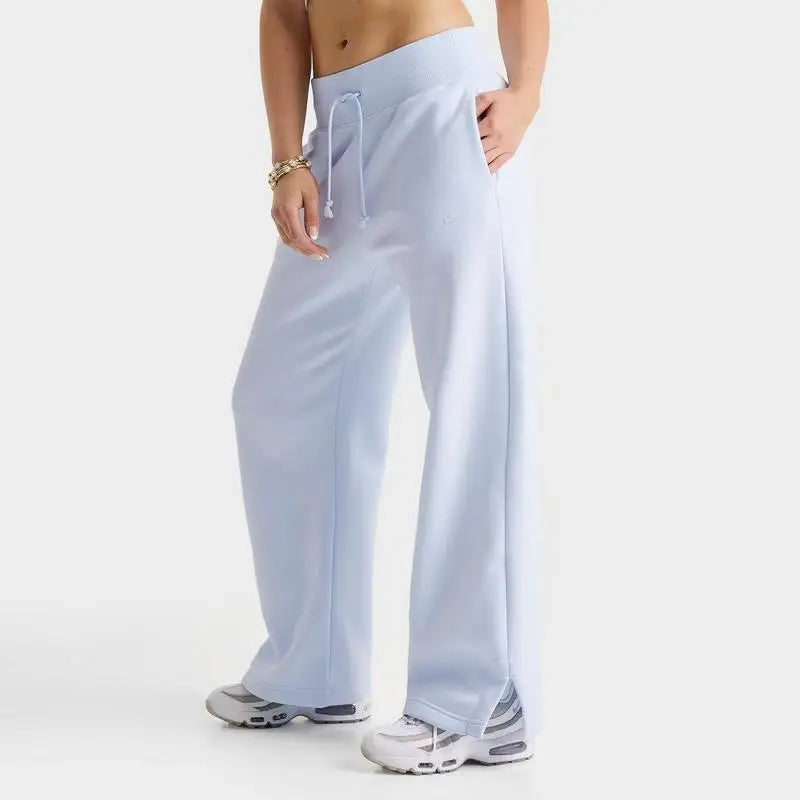 Nike Women's High-Waisted Wide-Leg Breathable Sweatpants for Yoga Fitness Outdoor Casual Sports Wear