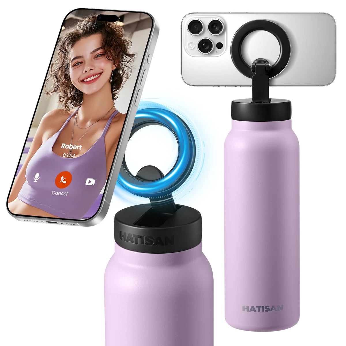 HATISAN Stainless Steel Insulated Vacuum Flask for Coffee and Water