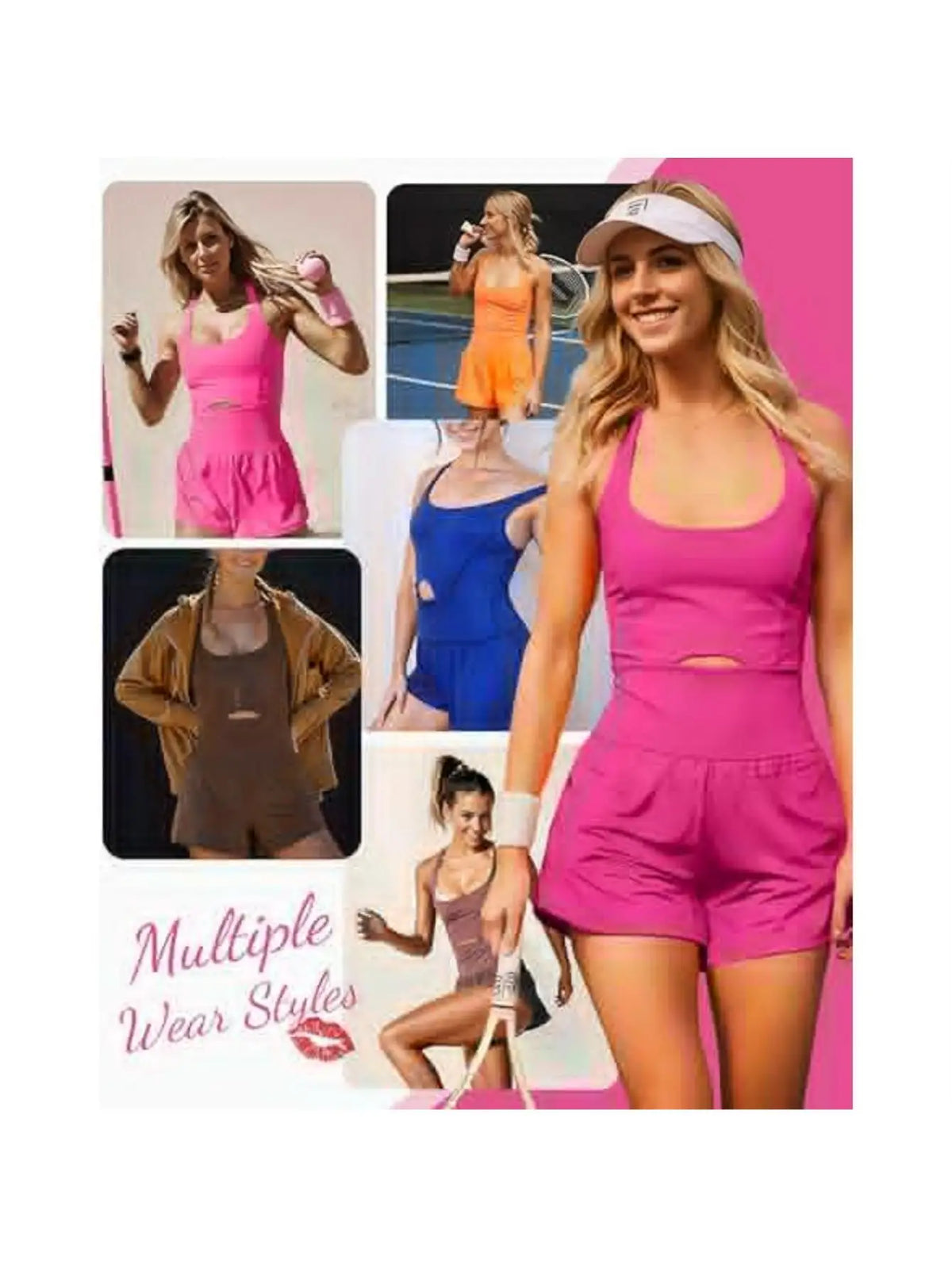 Women Seamless Cross Back Workout Romper With Padded Bra