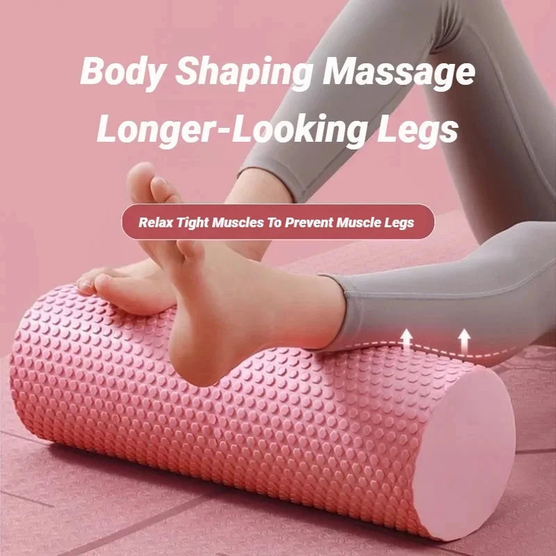 Hexagonal EVA Foam Yoga Roller, 9.5cm × 29.7cm Massage Foam Roller for Pilates Home Fitness Workout