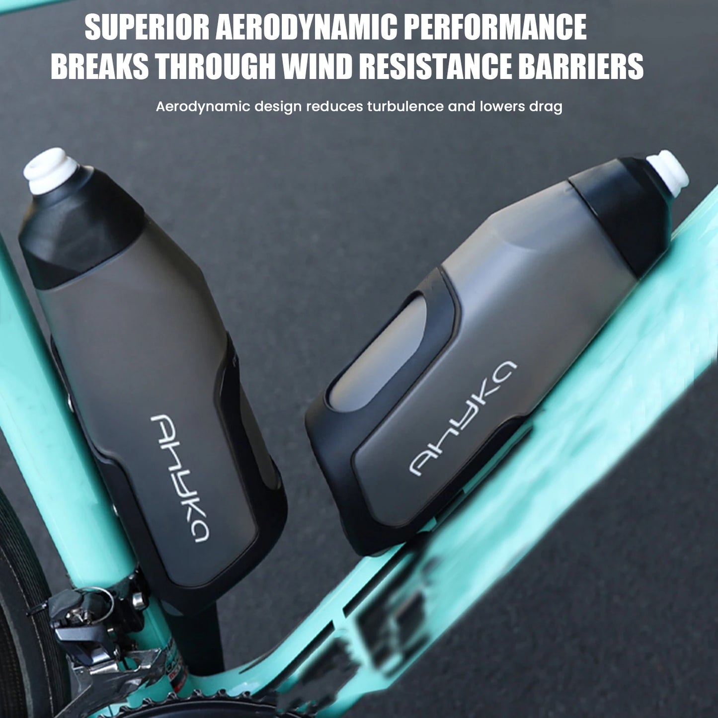 Aerodynamic Bicycle Water Bottle With Down Tube Mount