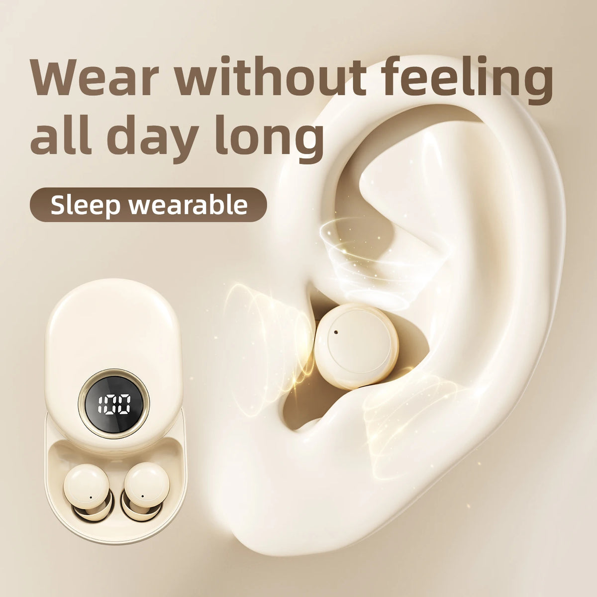 Shuke Sleep Earbuds Wireless Bluetooth Noise Canceling Headphones