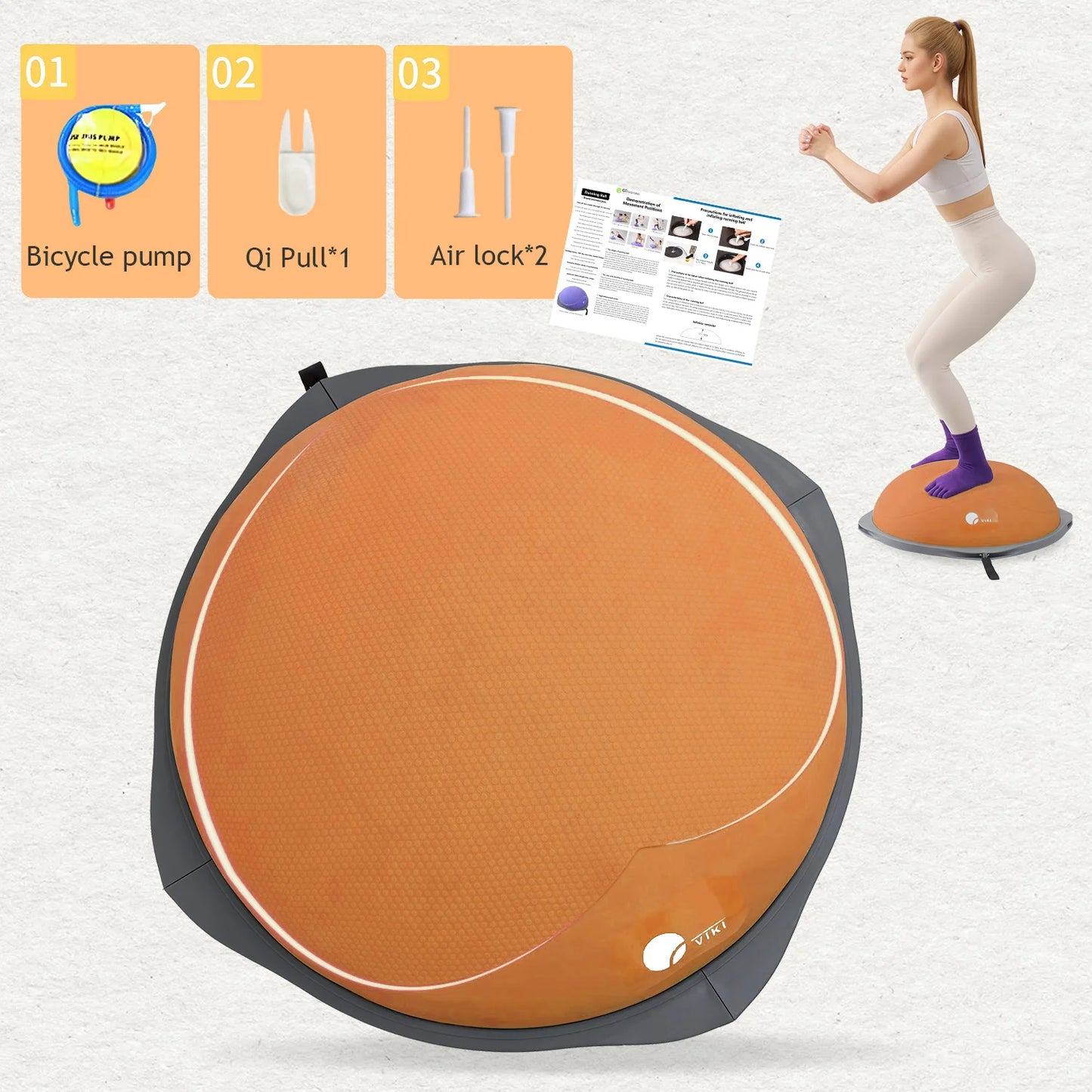 Home Workout Balance Ball and Half Ball Trainer for Core Training
