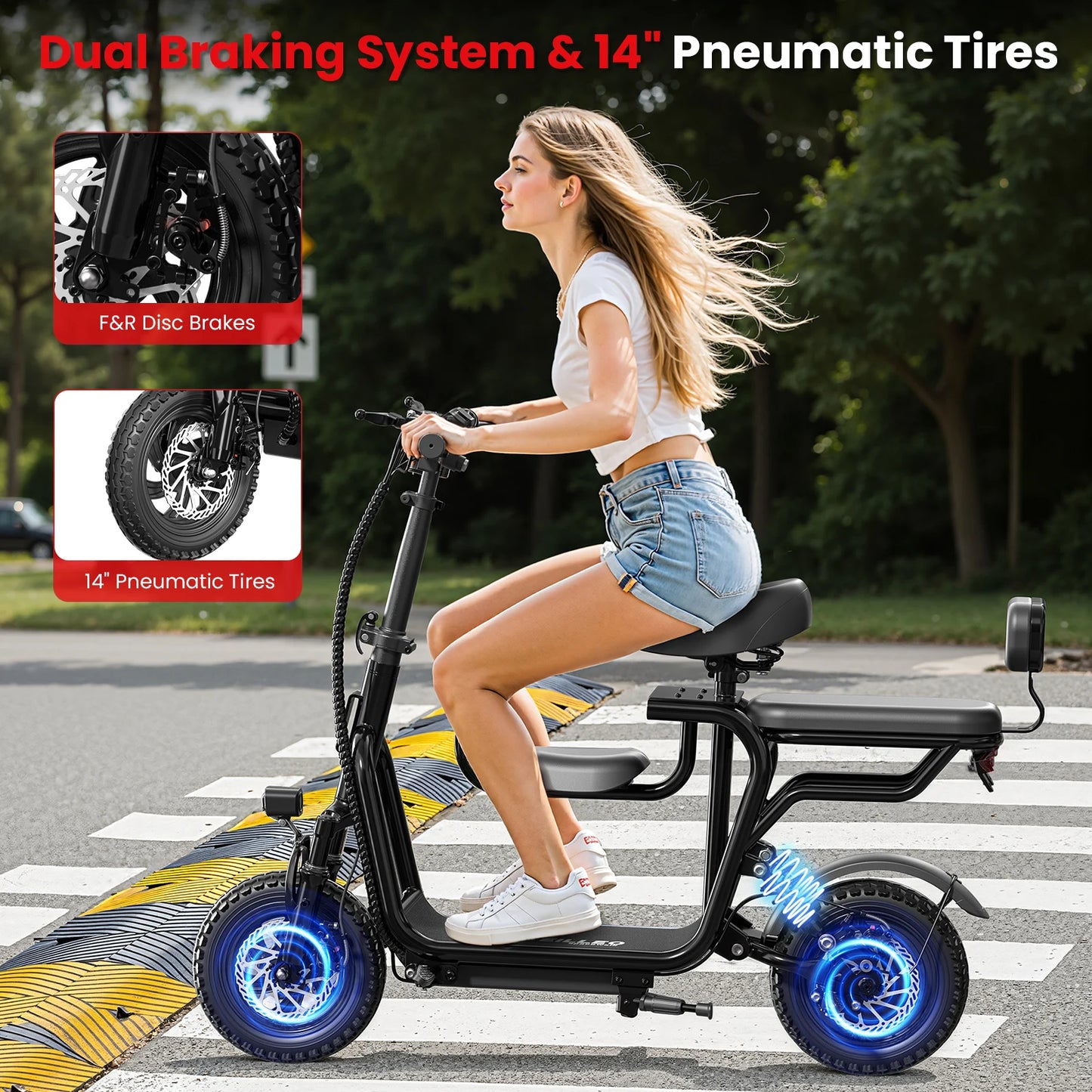 EILLEO SPACEWALK Foldable Electric Scooter with Seat for Adults