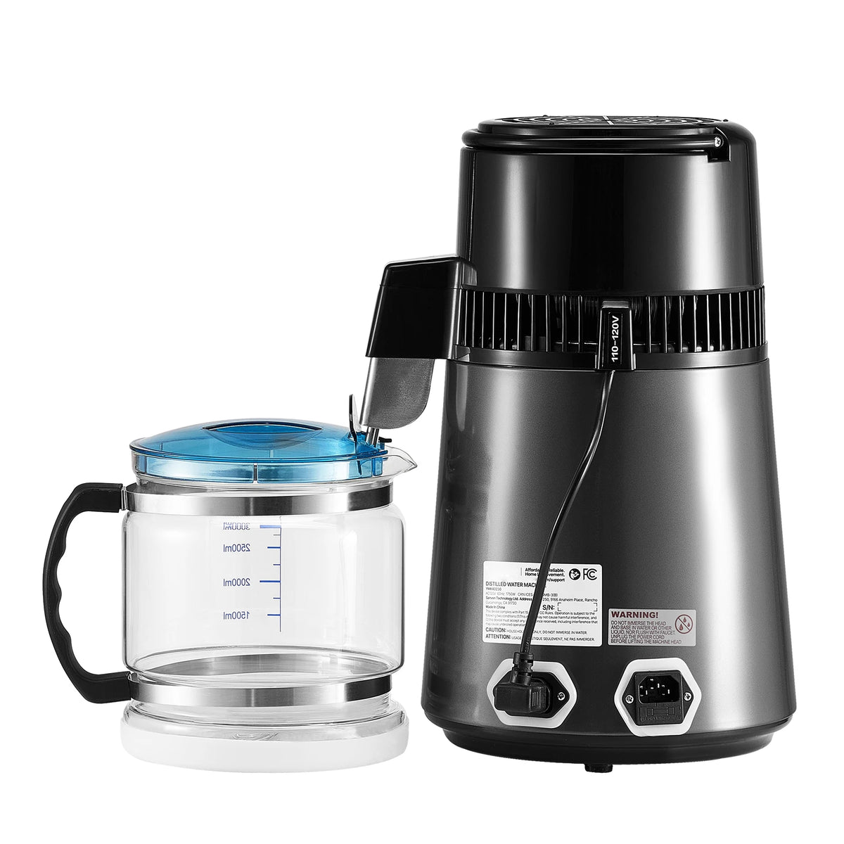 SucceBuy Stainless Steel Water Distiller for Pure Drinking Water