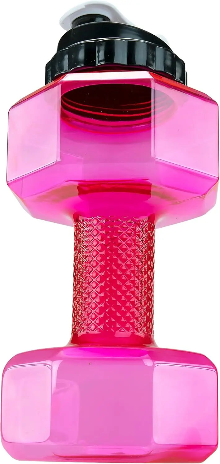 Dumbbell Water Bottle See-Through Hydration Gym Bottle