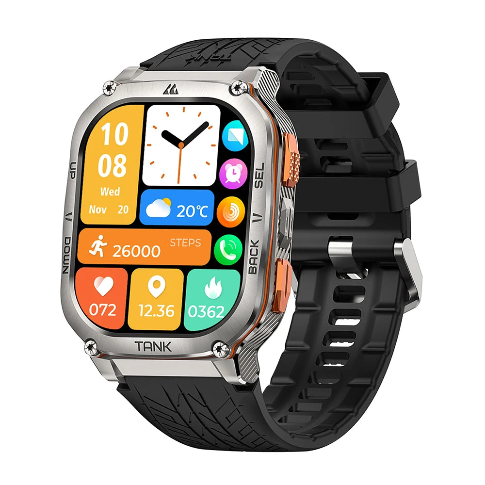 KOSPET TANK M3 Ultra GPS Smart Watch For Mentainless Steel Smartwatch 5ATM IP69K Waterproof Bluetooth Call Health Monitor