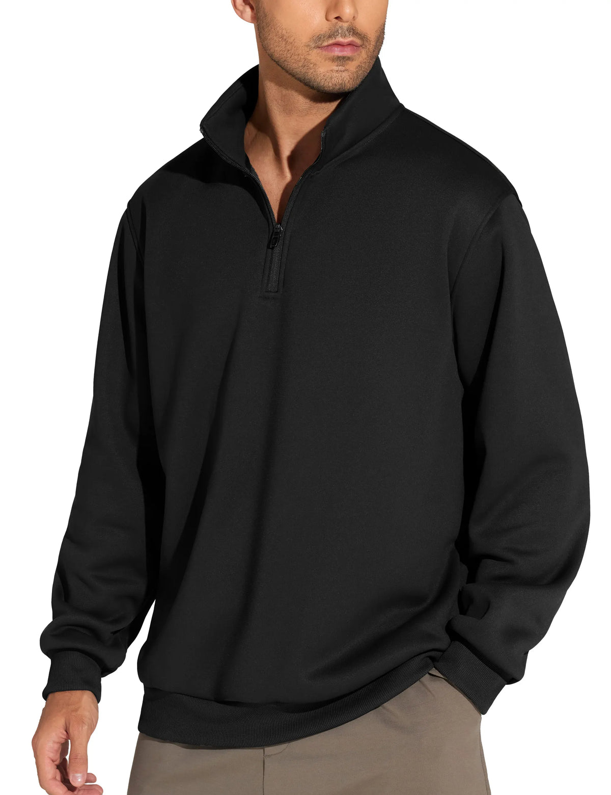 THE GYM PEOPLE Men's Half Zip Fleece Workout Pullover Sweatshirt