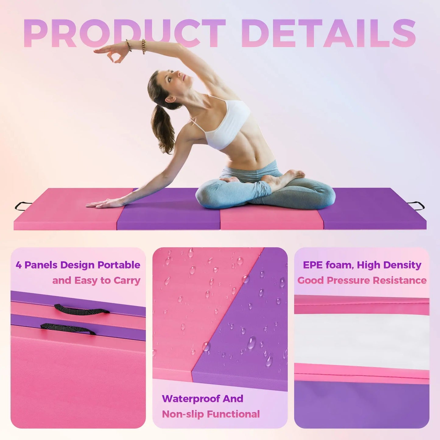 HiMISS Gymnastics Tumbling Mats For Home Gym And Training