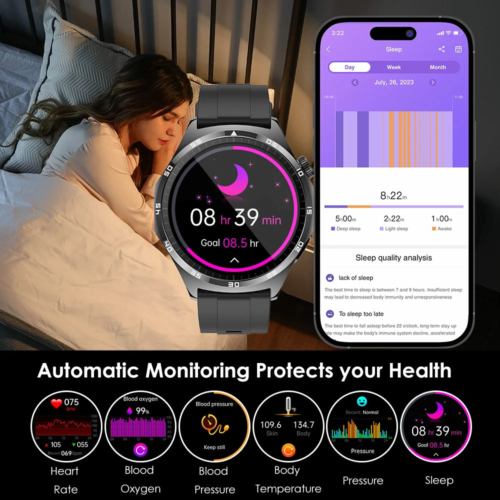 Marsyu ECG PPG HRV Oxygen Health Smartwatch With Lipid And Uric Acid Monitoring