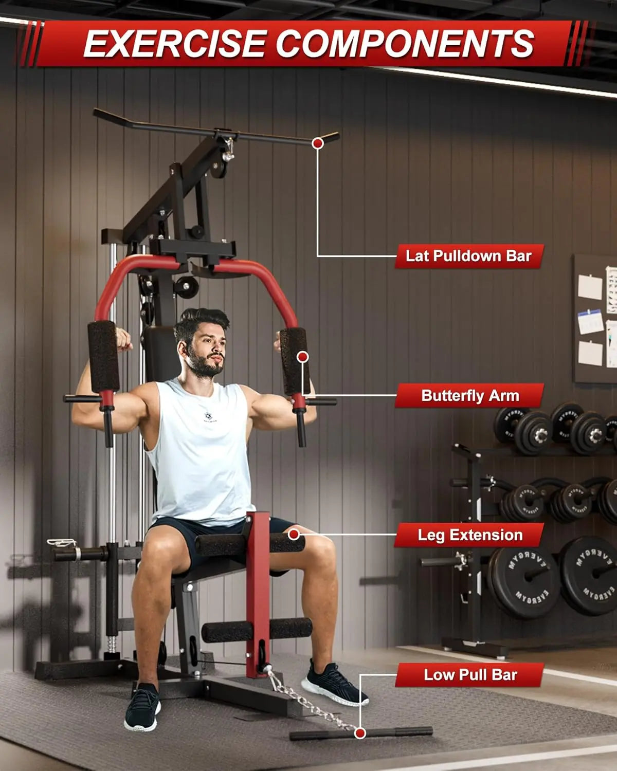 HiMISS All In One Home Gym Machine Full Body Strength