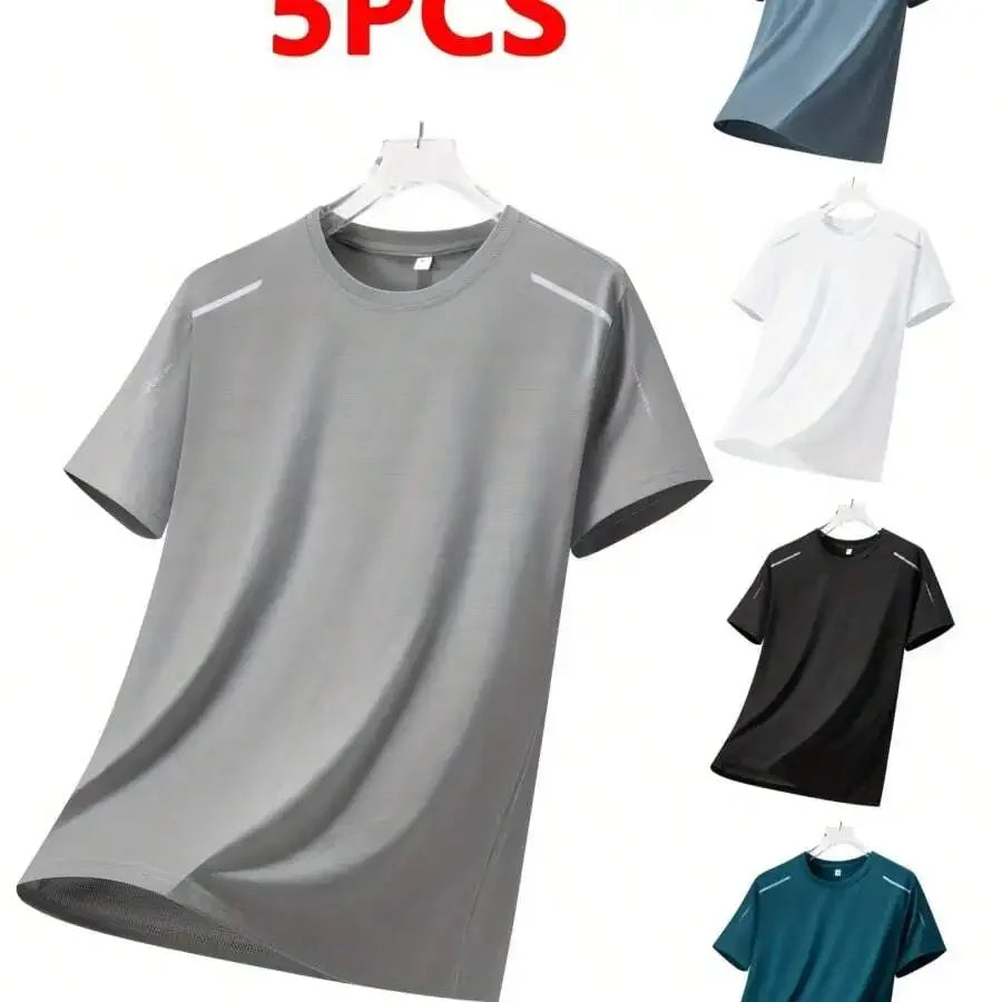 Quick Dry Breathable Athletic Shirts For Men Running Gym Training
