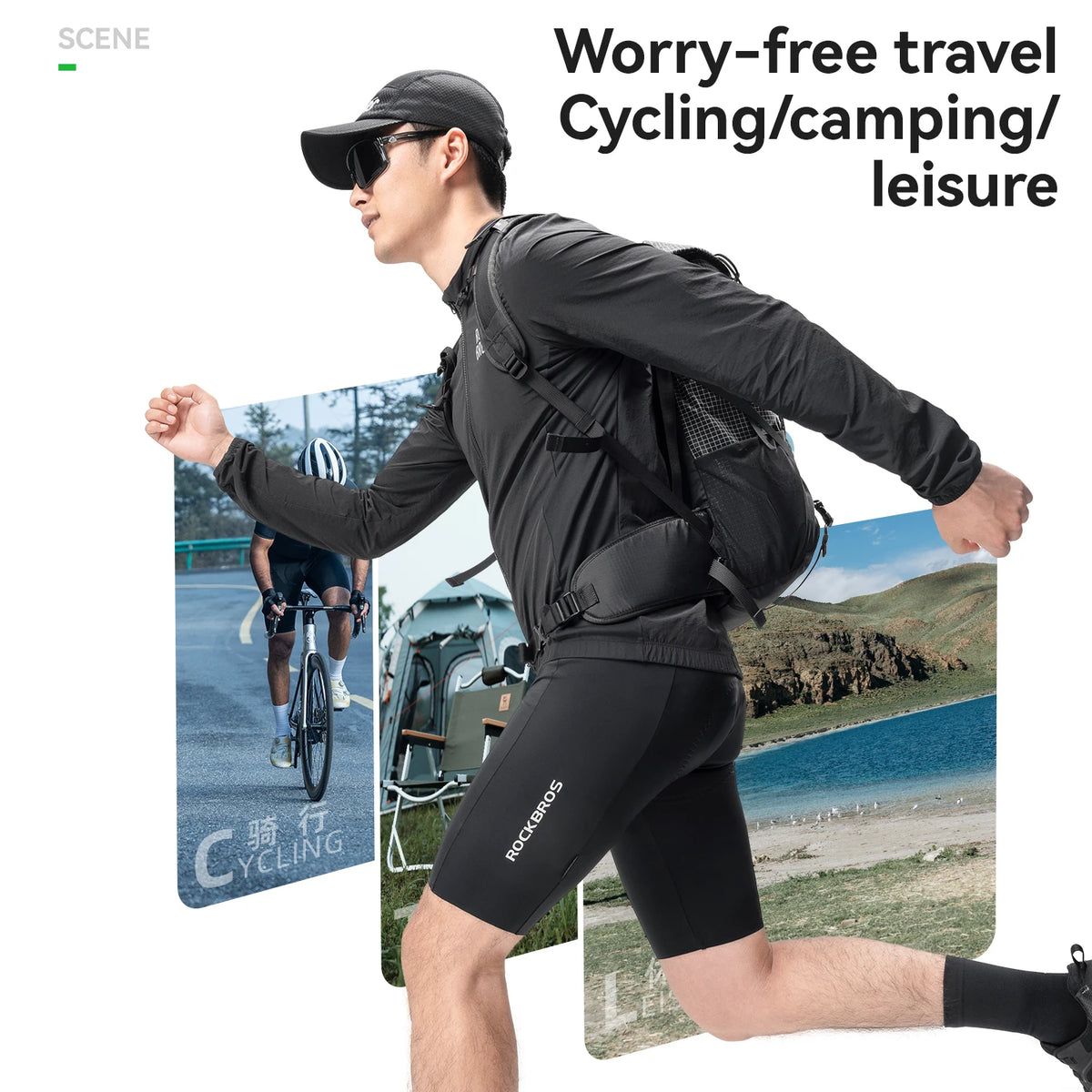 ROCKBROS Mens Lightweight Breathable Windproof Cycling Jacket