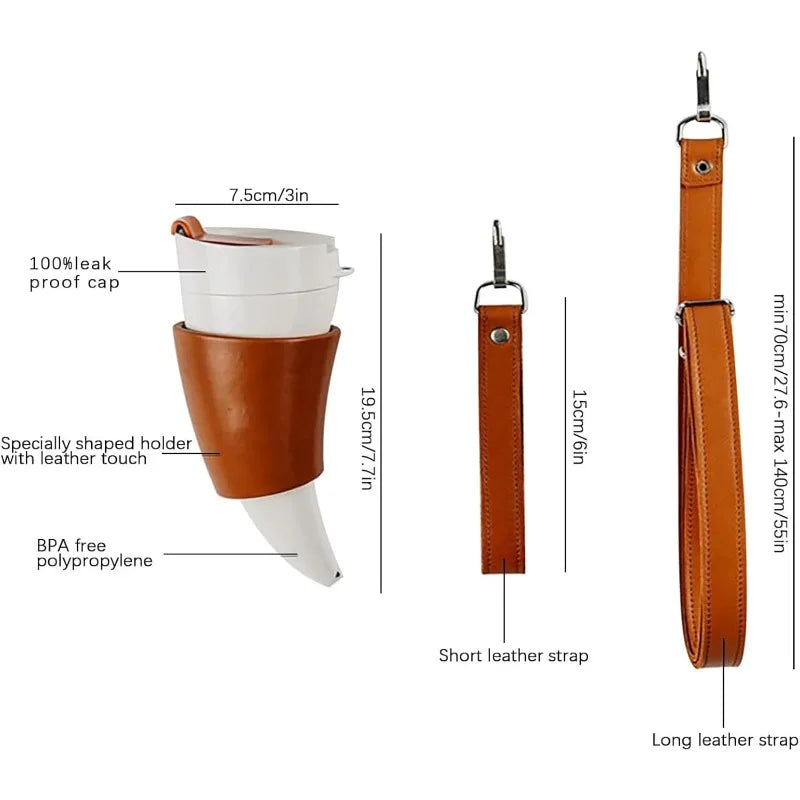 Goat Horn Design Stainless Steel Insulated Travel Water Bottle