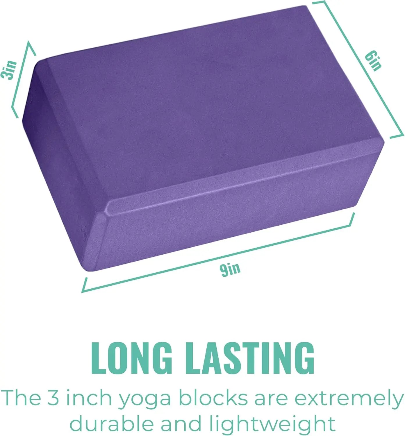 Yoga, Pilates, Workout - EVA Foam Yoga Blocks, 10 Pack, Firm and Supportive, 3\