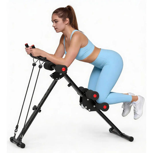 Foldable Core Abdominal Trainer With 3 Level Adjustable Resistance Bands