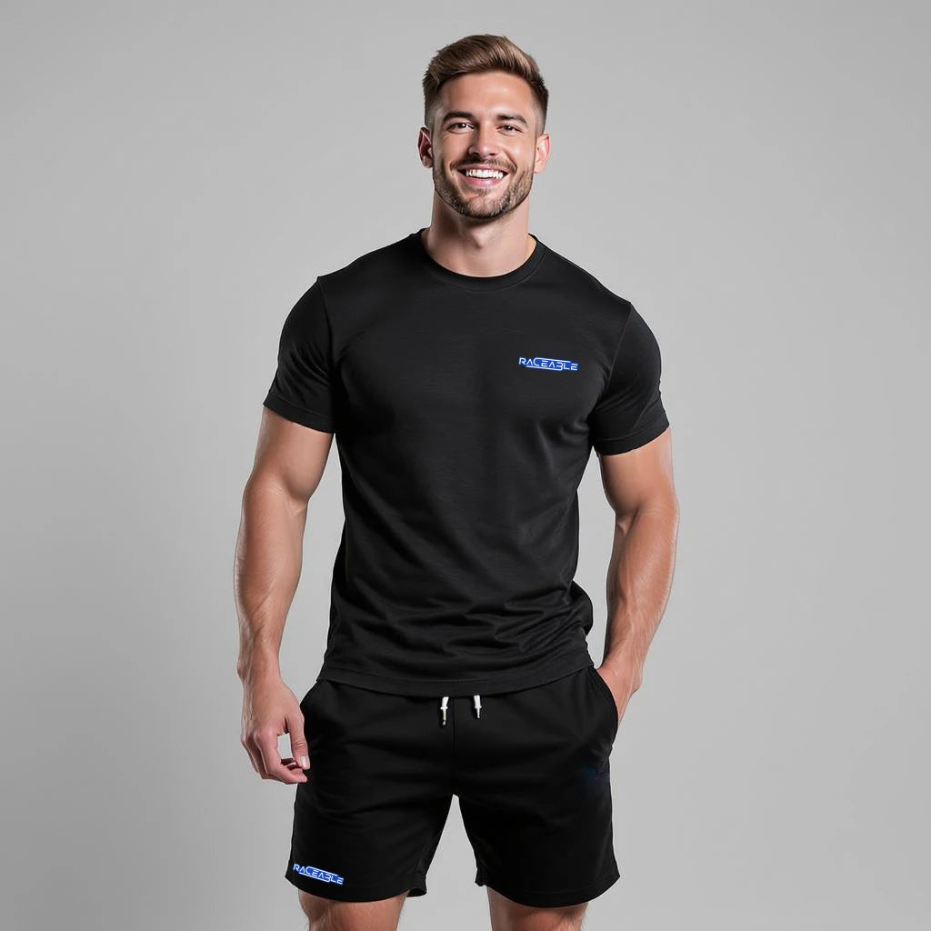 Men's 2-In-1 Fitness Training Shorts Built-In Pocket