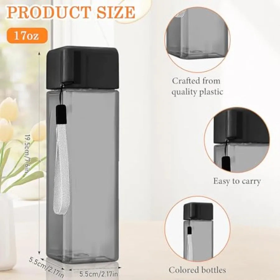 30 Pcs Water Bottle Bulk 17 oz Reusable Leak Proof Portable Bottles Plastic Sports Drink Bottles Large for Adults for School Cl