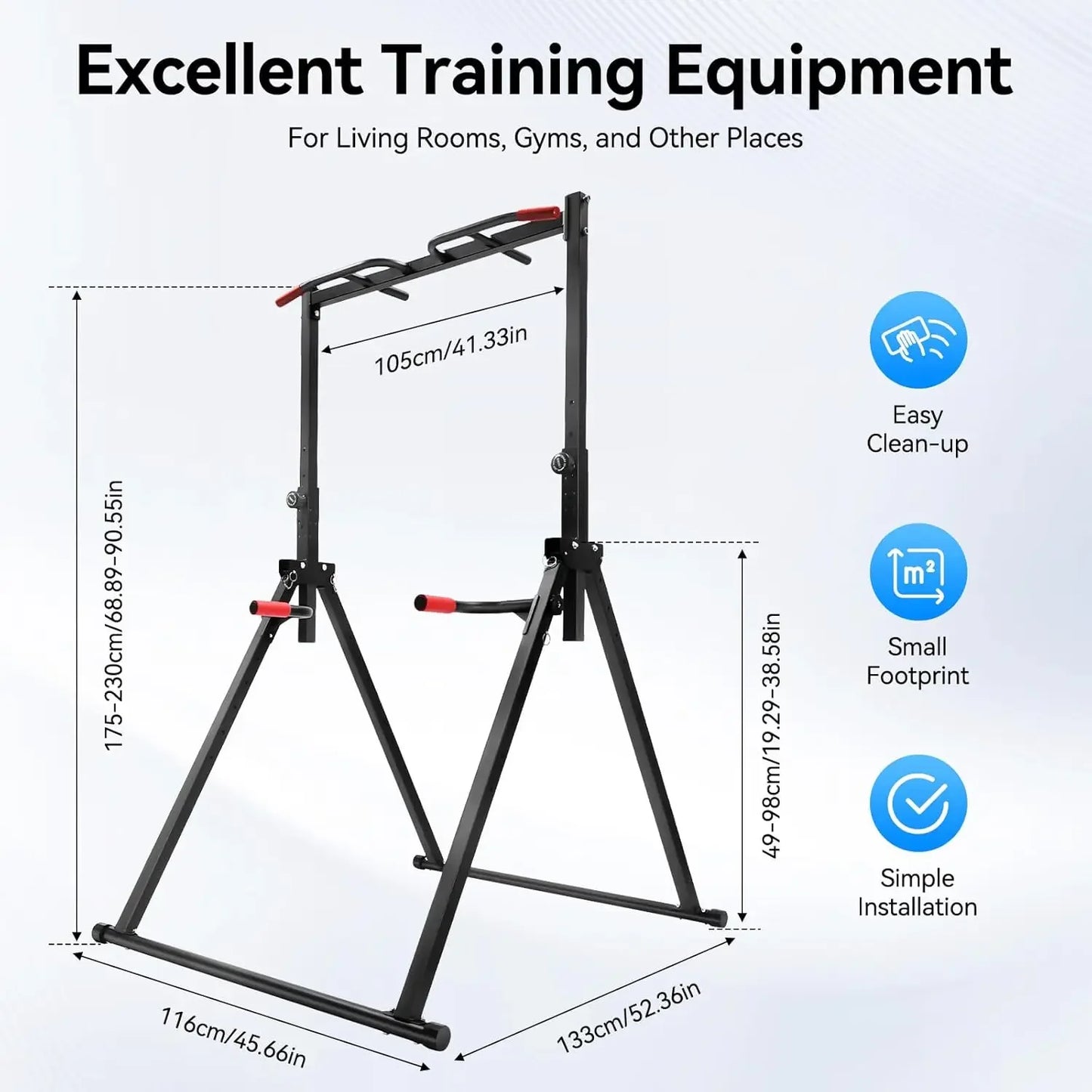 Pull Up Bar Dip Station Power Tower For Home Fitness