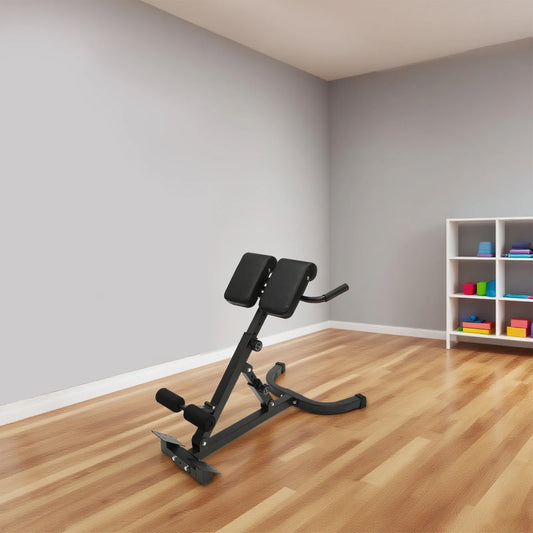 Roman Chairs with Non-Slip Pedal, 8 Pad Positions, 5 Angle Adjustments, Hyperextension Bench, Foldable Abdominal Stool for Core Strength, Back Muscles, Posture, Balance, Home Fitness Equipment