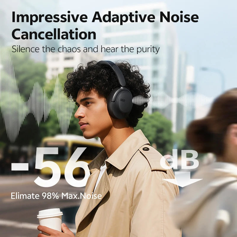 QCY BH25H3SA Wireless Adaptive ANC Over Ear Headphones LDAC