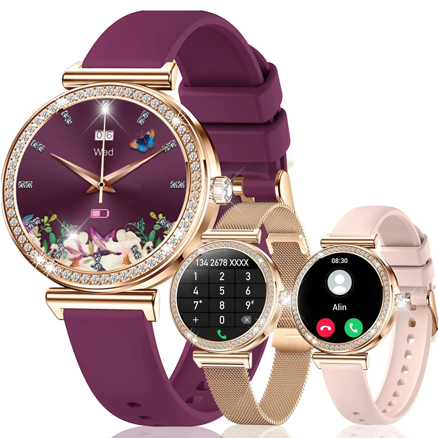 INNOFOVO Women Smartwatch Touchscreen With Bluetooth Five Point Oh