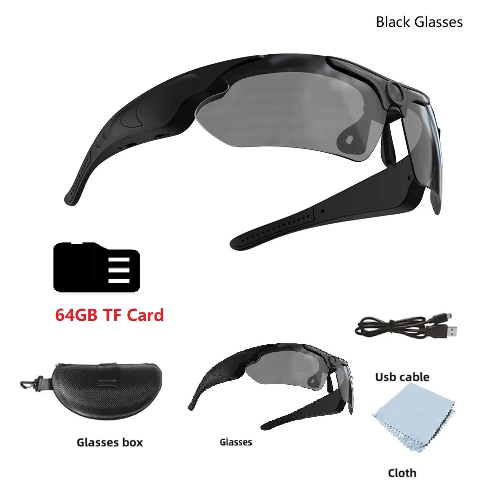 2026 Glasses With 1080p High-definition Mini Camera Smart Glasses Cycling Recorder Outdoor Sports Recording Goggles