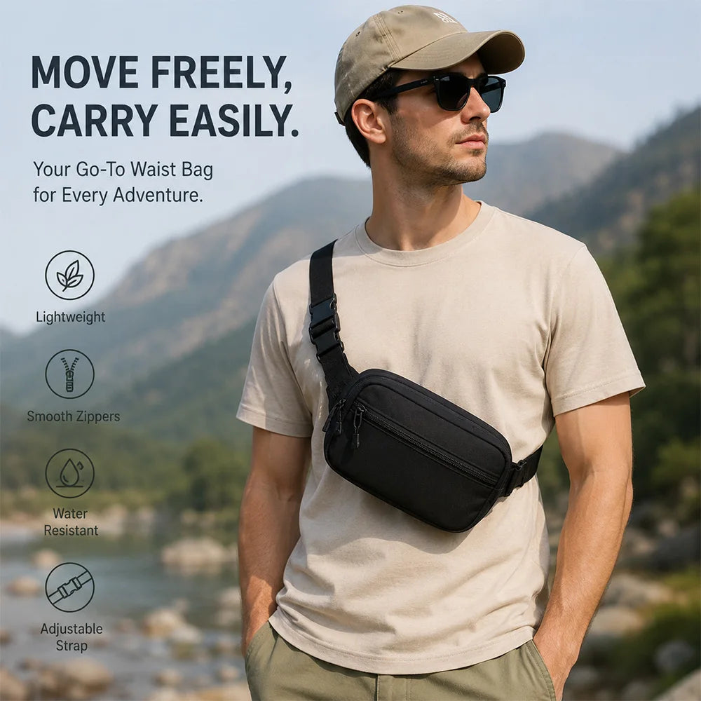 Outdoor MOLLE Tactical Waist Bag Nylon Multisport For Hiking And More