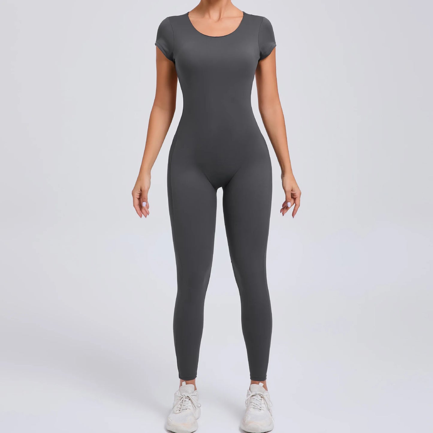 COZOK Women's Open-Back Yoga Jumpsuit Quick-Dry Slim Fit