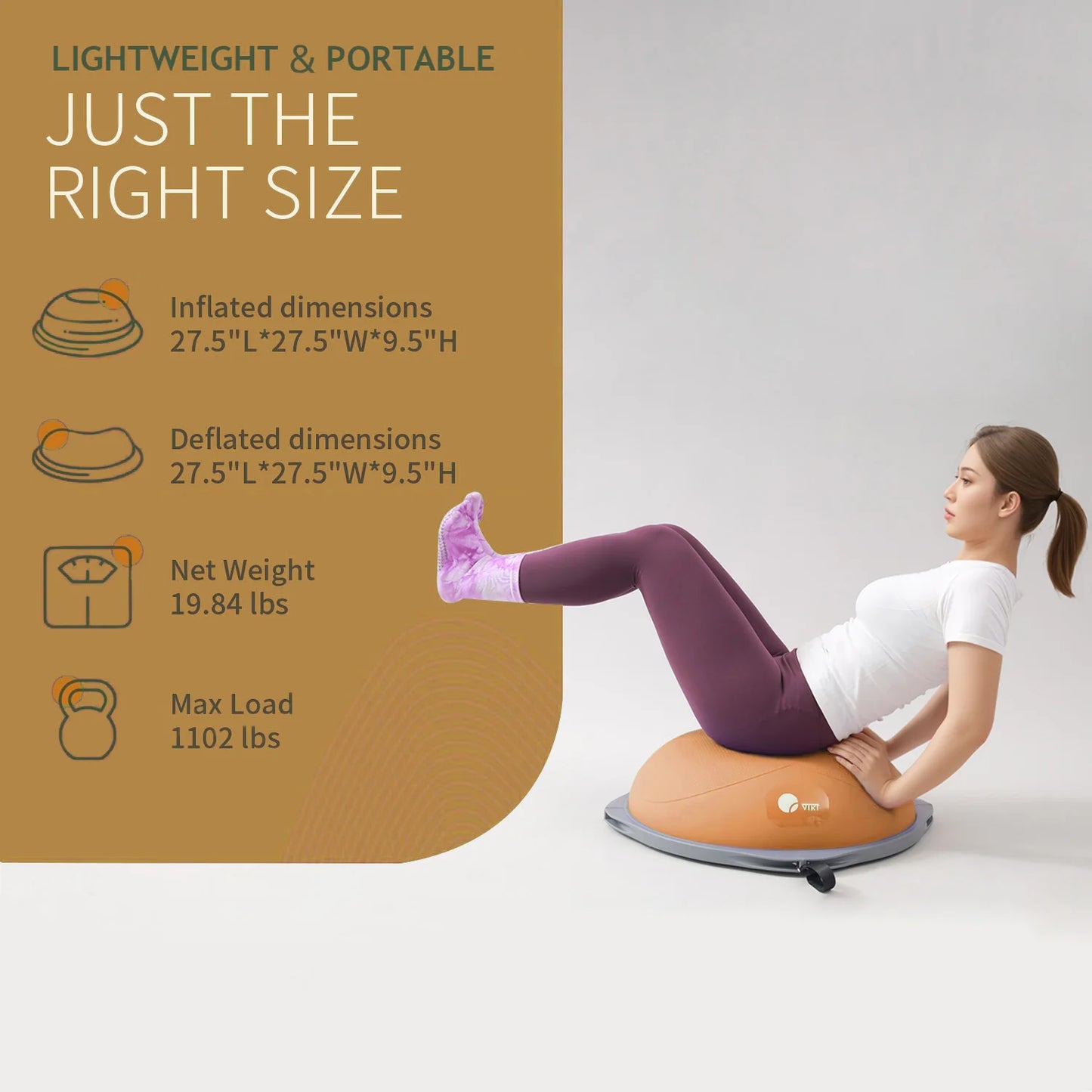 Home Workout Balance Ball and Half Ball Trainer for Core Training