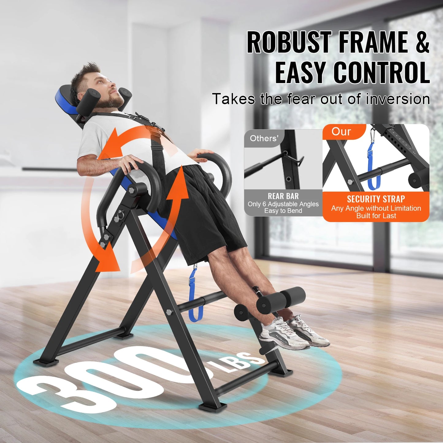 SucceBuy Inversion Table Heavy Duty Decompression Back Stretcher Headrest