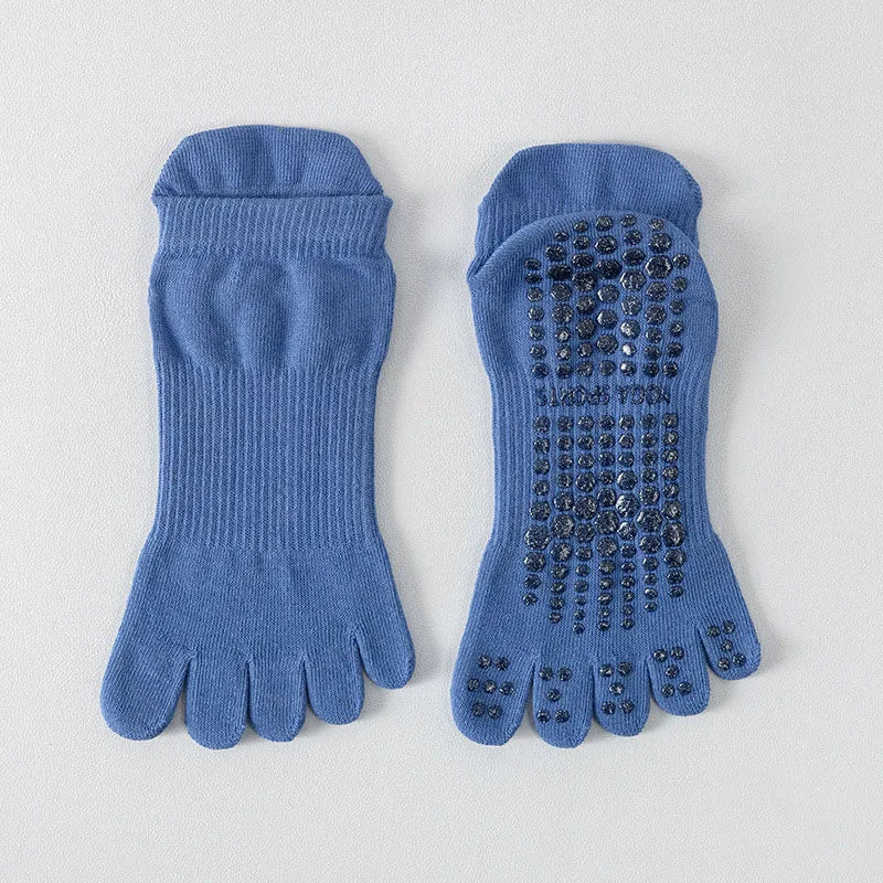 Full Toe Yoga Socks Women Non Slip Five Toes Pilates