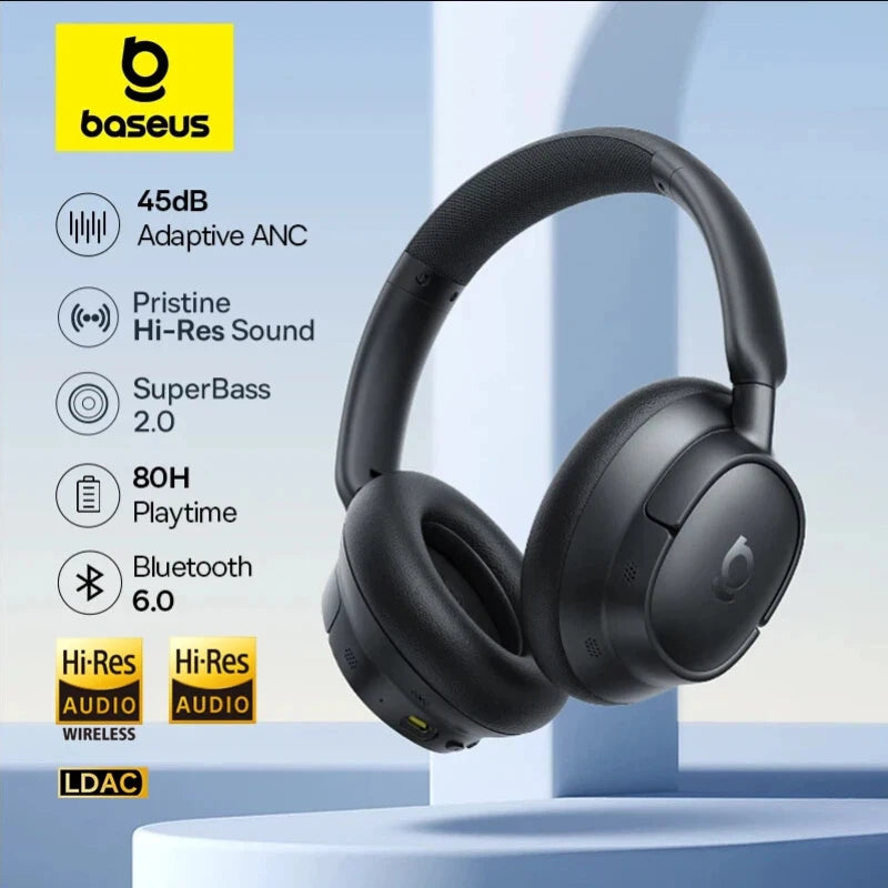 Baseus BH1 EH10 NC Wireless Headphones With LDAC And Bluetooth 6.0