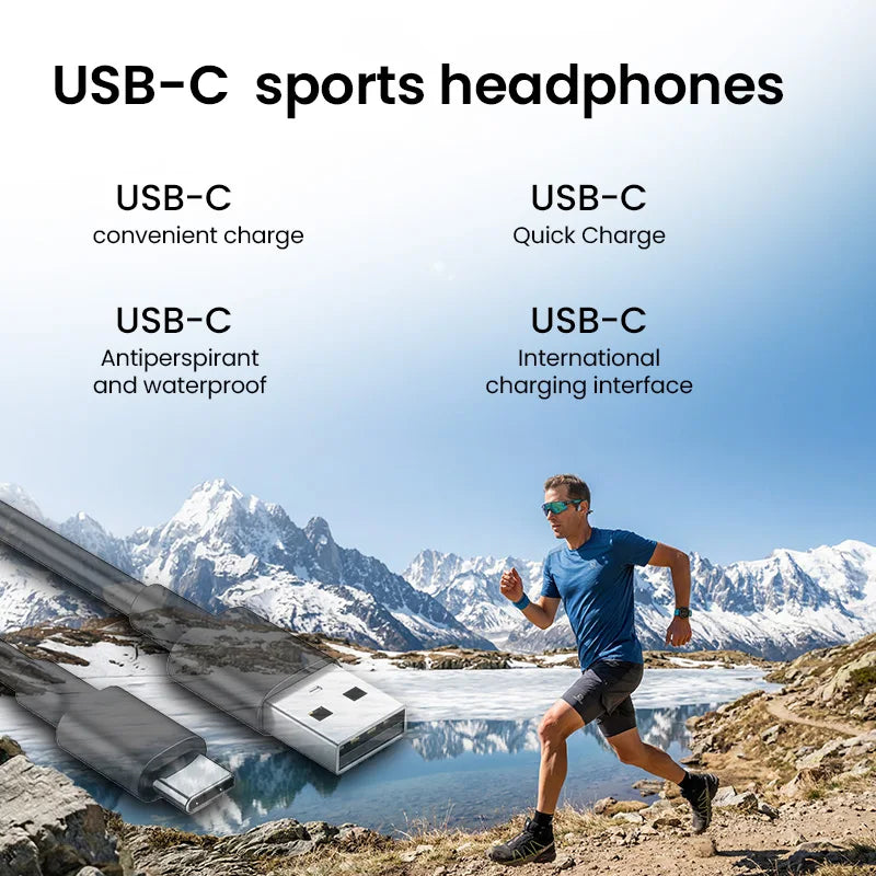 Bone Conduction Wireless Bluetooth Headphones With Microphone