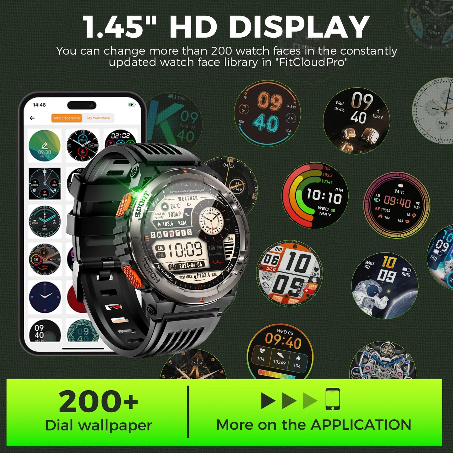 EIGIIS KE5 Smart Watch With Compass And Altitude Barometer Waterproof