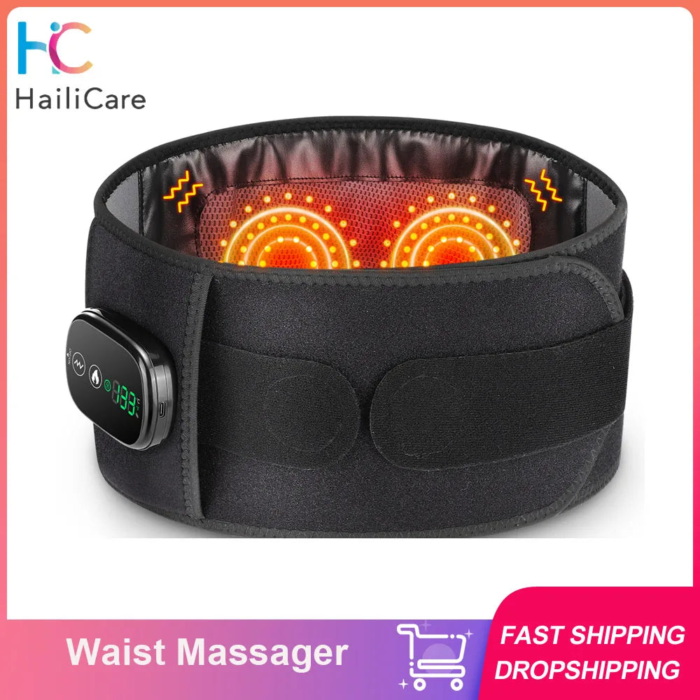 Hailicare Heated Lumbar Support Belt With Vibration Massage
