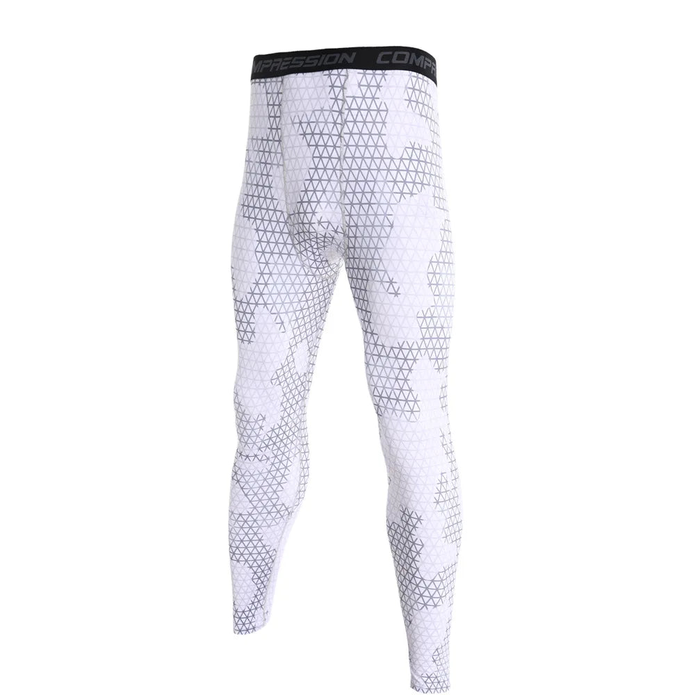Camouflage Running Leggings For Men Quick Dry Compression Tights