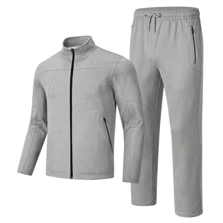 Rdruko Mens Fleece Track Suit Set 2 Piece Winter Warm Athletic