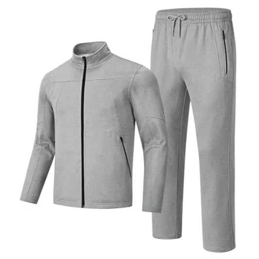 Rdruko Mens Fleece Track Suit Set 2 Piece Winter Warm Athletic