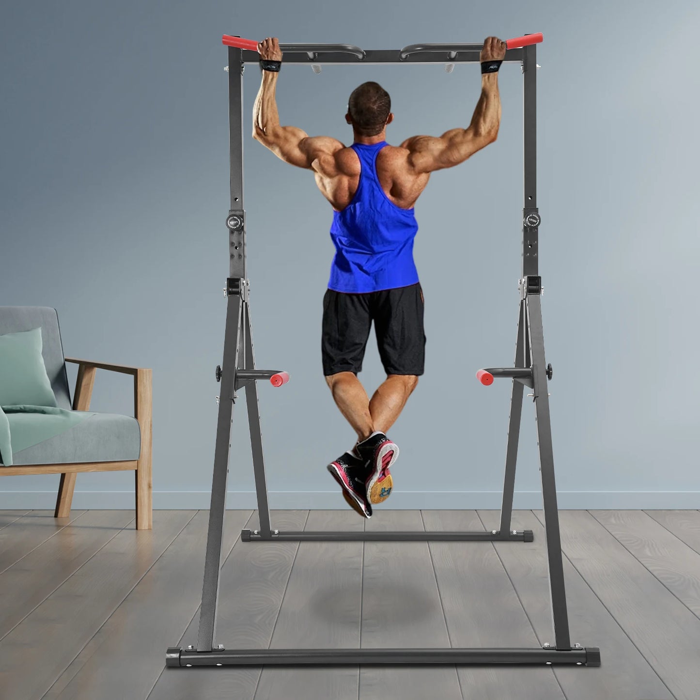 Pull Up Bar Dip Station Power Tower For Home Fitness